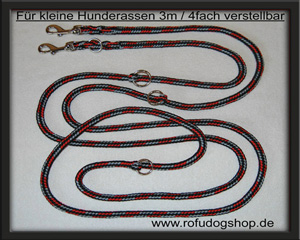 Hundeleine 9mm/3m 4fach verst.