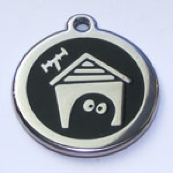 Hundemarke Hütte  "Schwarz"