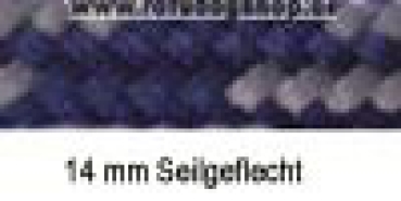 Hundeleine 1m bis 2m mit Handschlaufe *Marine-Silber*