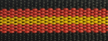 Pferdehalfter / SHS - Ösen  * Schwarz-Rot-Gelb *