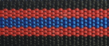 Pferdehalfter / SHS - Ösen  * Schwarz-Rot-Blau *