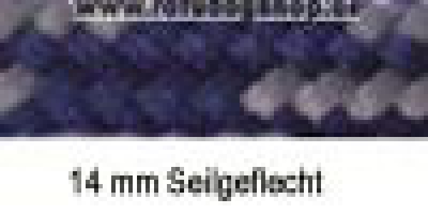 Hundeleine 1m bis 2m mit Handschlaufe *Marine-Silber*