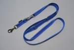 Hundeleine 2 m 3fach bis 4,8 m 5fach verstellbar *BLAU mit Reflektorstreifen*