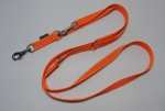 Hundeleine 2 m 3fach bis 4,8 m 5fach verstellbar *ORANGE mit Reflektorstreifen*